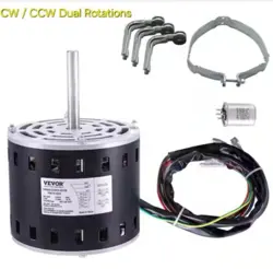 VEVOR FURNACE BLOWER MOTOR 1/2 HP 208/230-VOLT 2.7 AMPS 1075 RPM CW/CCW ROTATION