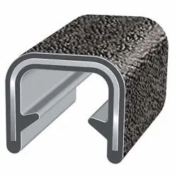 TRIM LOK INC 150B2X3/16-100 EDGE TRIM,ALUM CLIP,0.36 IN W,100 FT 10C956