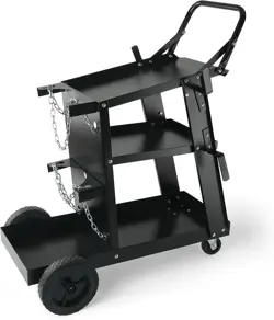 VEVOR WELDING CART, 3-TIER WELDER CART HEAVY DUTY WITH 400LBS STATIC WEIGHT