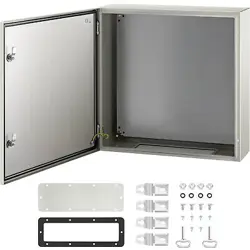 VEVOR 24X24X8'' CARBON STEEL ELECTRICAL ENCLOSURE IP65 WALL MOUNT JUNCTION BOX