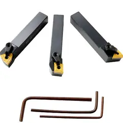 VEVOR 3PCS 5/8 IN LATHE TURNING TOOL INDEXABLE CARBIDE INSERTS WITH STORAGE BOX