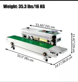 AUTOMATIC CONTINUOUS SEALING MACHINE BAG HORIZONTAL BAND SEALER FR900