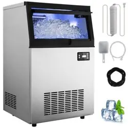 COMMERCIAL ICE MAKER STAINLESS STEEL FREESTANDING UNDERCOUNTER ICE CUBE MACHINE