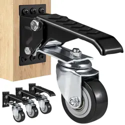 4 PACK WORKBENCH CASTER WHEELS KIT HEAVY DUTY RETRACTABLE WHEELS 165