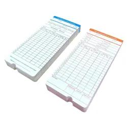 2 PCS TIME CARDS, TWO-SIDED MONTHLY TIMESHEETS 100 PCS FOR 9600 PUNCH TIME CLOCK
