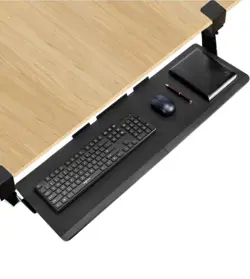 KEYBOARD TRAY UNDER DESK PULL OUT KEYBOARD/MOUSE TRAY WITH C CLAMP MOUNT