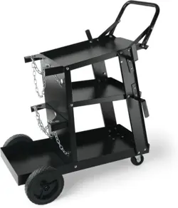 VEVOR WELDING CART, 3-TIER WELDER CART HEAVY DUTY WITH 400LBS STATIC BLACK