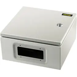 VEVOR 12X12X6'' CARBON STEEL ELECTRICAL ENCLOSURE IP65 WALL MOUNT JUNCTION BOX