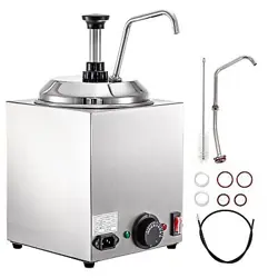 CHEESE DISPENSER WITH PUMP, 2.6QT CAPACITY NACHO CHEESE WARMER WITH PUMP, 650W H