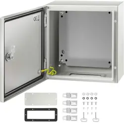 VEVOR ELECTRICAL ENCLOSURE 12 IN. X 12 IN X 6 IN. IP66 WATERPROOF NEMA STEEL BOX