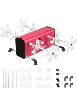 VEVOR 4 CUP TURNER, 2 SPEEDS MULTIPLE TUMBLER SPINNER ROTATOR MACHINE KIT, RED