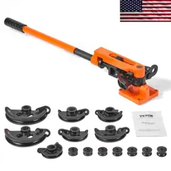 MANUAL PIPE BENDER 7 BENDING DIES MULTIFUNCTION STEEL COPPER TUBE MACHINE LEVER