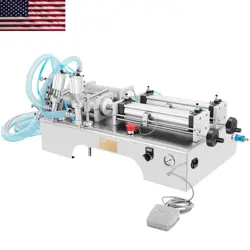 100-1000ML PNEUMATIC LIQUID FILLING MACHINE WITH DOUBLE NOZZLES COMMERCIAL AUTOM