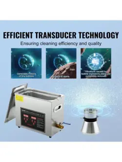 VEVOR 6L ULTRASONIC CLEANER WITH DIGITAL TIMER & HEATER, PROFESSIONAL ULTRA