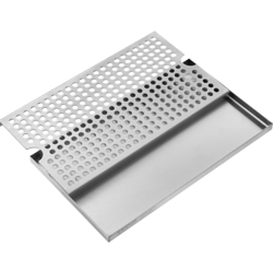 BEER DRIP TRAY 304 STAINLESS STEEL KEGERATOR DRIP TRAYS WITH 4 NON-SLIP RUBBER P