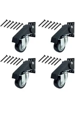 4 PK WORKBENCH CASTER KIT 500 LBS CAPACITY HEAVY DUTY RETRACTABLE CASTERS WHEELS