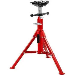 VEVOR PIPE JACK STAND WITH 4-BALL TRANSFER V-HEAD AND FOLDING LEGS 1500LB