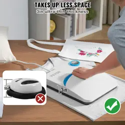 HEAT PRESS 12 X 10 IN PORTABLE EASY PRESS SUBLIMATION TRANSFER DIY T-SHIRT