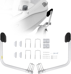 BOAT TRAILER GUIDE, SHORT BUNK GUIDE-ONS STEEL TRAILER GUIDES W/CARPET-PADDED B