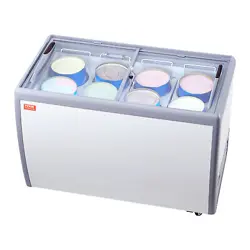 VEVOR 13.1CU.FT COMMERCIAL ICE CREAM DISPLAY CASE GELATO DIPPING FREEZER CABINET