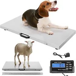 1100 LBSX0.2 LBS DIGITAL LIVESTOCK SCALE LARGE PET VET SCALE STAINLESS PLATFORM