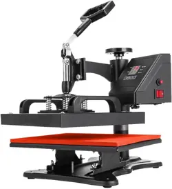 VEVOR HEAT PRESS, 12X10IN HEAT PRESS MACHINE, CLAMSHELL SUBLIMATION TRANSFER PRI
