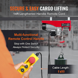 VEVOR ELECTRIC HOIST 1760LBS WITH 14FT WIRED REMOTE CONTROL, ELECTRIC HOIST 110