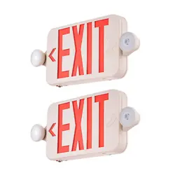 VEVOR 2 PACK LED EXIT SIGN EMERGENCY LIGHT W/ BATTERY BACKUP FCC LISTED