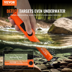 VEVOR METAL DETECTOR PINPOINTER, PARTIAL WATERPROOF HANDHELD PIN POINTER WAND