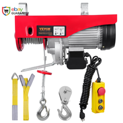 VEVOR ELECTRIC HOIST 1760 LBS CRANE WINCH WITH 14FT WIRED REMOTE CONTROL 110V