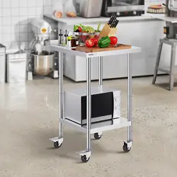 VEVOR STAINLESS STEEL WORK TABLE COMMERCIAL FOOD PREP TABLE 24