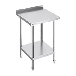 VEVOR STAINLESS STEEL WORK TABLE COMMERCIAL KITCHEN WORK FOOD PREP TABLE 24