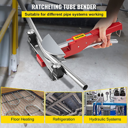 VEVOR PIPE BENDER, 7 DIES 1/4-7/8 INCH REFRIGERATION RATCHETING TUBE BENDER KIT,