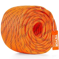 VEVOR DOUBLE BRAIDED POLYESTER ROPE, 3/8 IN X 120 FT, 48 STRANDS, 4000 LBS BREAK