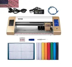 AUTOMATIC VINYL CUTTER MACHINE COMPUTER WINDOWS SOFTWARE 3 BLADES LCD SCREEN 18I