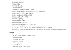 SIHAO INDUSTRIAL WATER CHILLER CW-5200 FOR 50-150W CO2 LASER ENGRAVER CUTTER