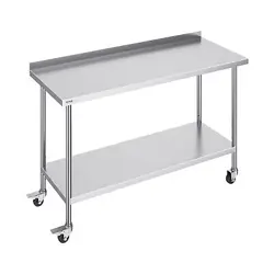 VEVOR STAINLESS STEEL WORK TABLE COMMERCIAL FOOD PREP TABLE 24