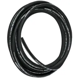 VEVOR HYDRAULIC HOSE 50 FEET RUBBER HYDRAULIC HOSES WITH 2 HIGH-TENSILE STEEL W