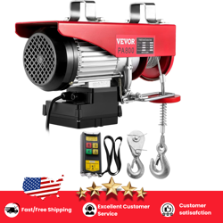 ELECTRIC HOIST 1800LBS WITH WIRELESS REMOTE CONTROL & SINGLE/DOUBLE SLINGS ELECT