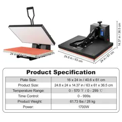 HEAT PRESS 16X24