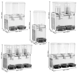 VEVOR COMMERCIAL BEVERAGE DISPENSER COLD JUICE ICE DRINK DISPENSER 1/2/3 TANK