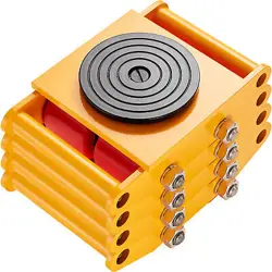 VEVOR 4PCS MACHINERY SKATE DOLLY MACHINERY MOVER 17637LBS/8T LOADING 4 PU,WHEELS