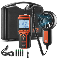 VEVOR SPLIT HANDHELD ANEMOMETER, 14?-140?, DIGITAL WIND SPEED CFM METER GAUGE WI