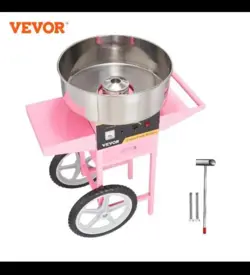VEVOR ELECTRIC COTTON CANDY MACHINE WITH CART 1000W COMMERCIAL