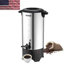 50 CUPS COMMERCIAL COFFEE URN STAINLESS STEEL LARGE DISPENSER 1000W ELECTRIC MAK