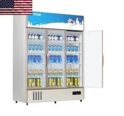 TRIPLE SWING DOOR COMMERCIAL REFRIGERATOR DISPLAY FRIDGE UPRIGHT BEVERAGE COOLER