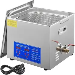 VEVOR 15L ULTRASONIC CLEANER WITH DIGITAL TIMER&HEATER PROFESSIONAL ULTRASONIC