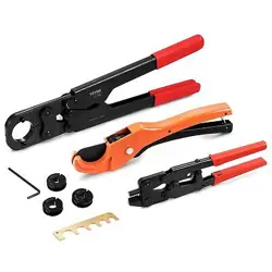 VEVOR PEX PIPE CRIMPING TOOL KIT, PRO PRESS CRIMPER FOR 3/8