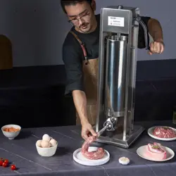 VEVOR MANUAL SAUSAGE STUFFER 7 L VERTICAL SAUSAGE MACHINE 304 STAINLESS STEEL