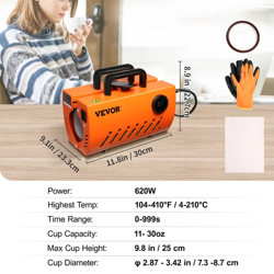 VEVOR MUG HEAT PRESS MACHINE 30OZ TUMBLER HEAT PRESS MACHINE HEAT-RESIST GLOVES